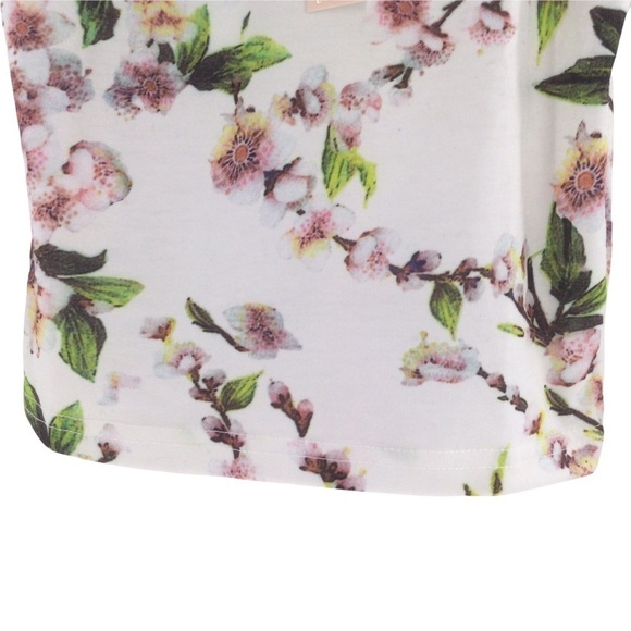 Doe A Deer Floral Girls Tie Shoulder Top Nwt - Picture 3 of 4